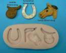 Horse and Horse Shoe Silicone Mould